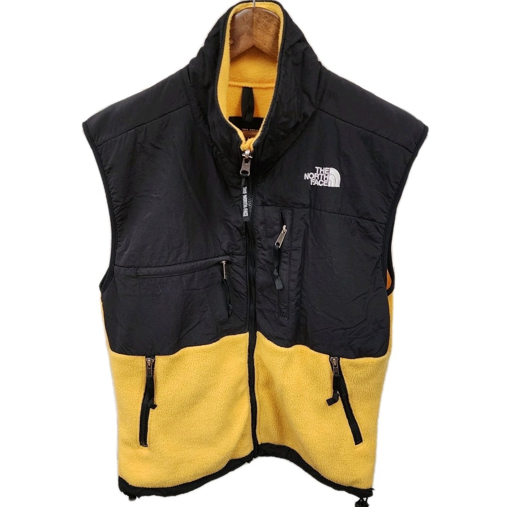 Vintage 90' North Face Yellow Fleece Denali Vest Size Mens Small Gorpcore